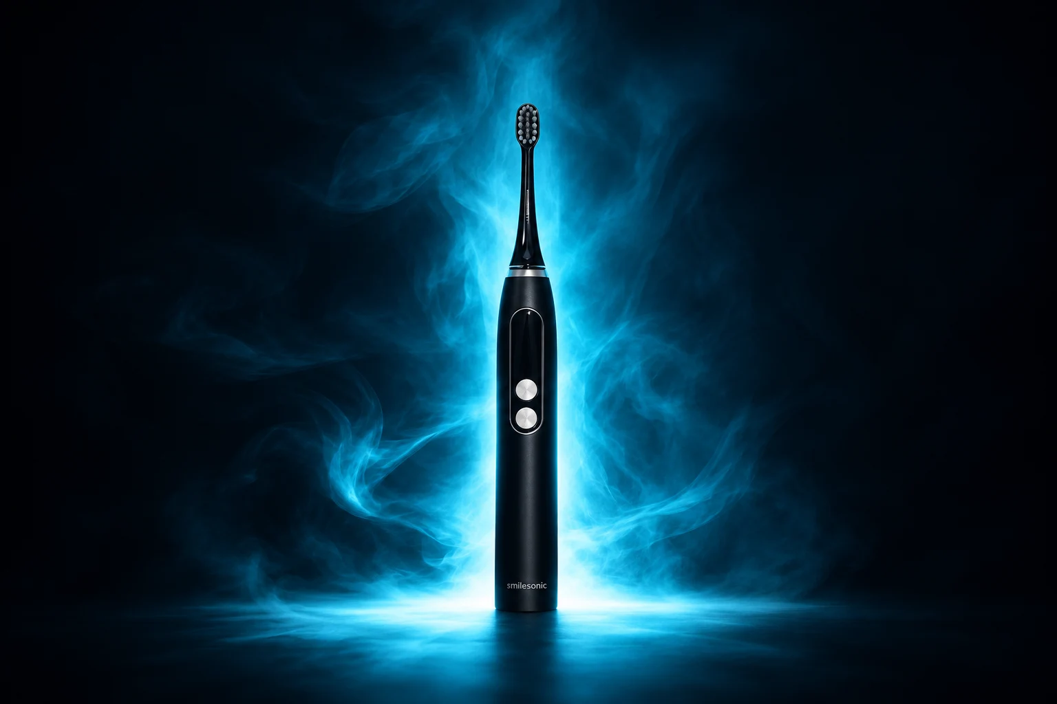 Smilesonic PRO in a blue glow against a dark background