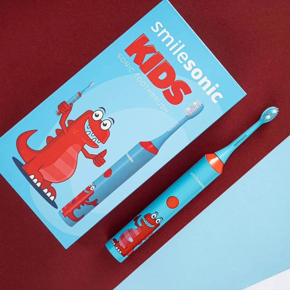 Szczoteczka soniczna dla dzieci Smilesonic KIDS — Dino — codzienne użytkowanie