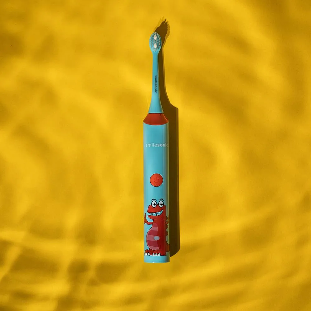 Szczoteczka soniczna dla dzieci Smilesonic KIDS — Dino — produkt w zbliżeniu