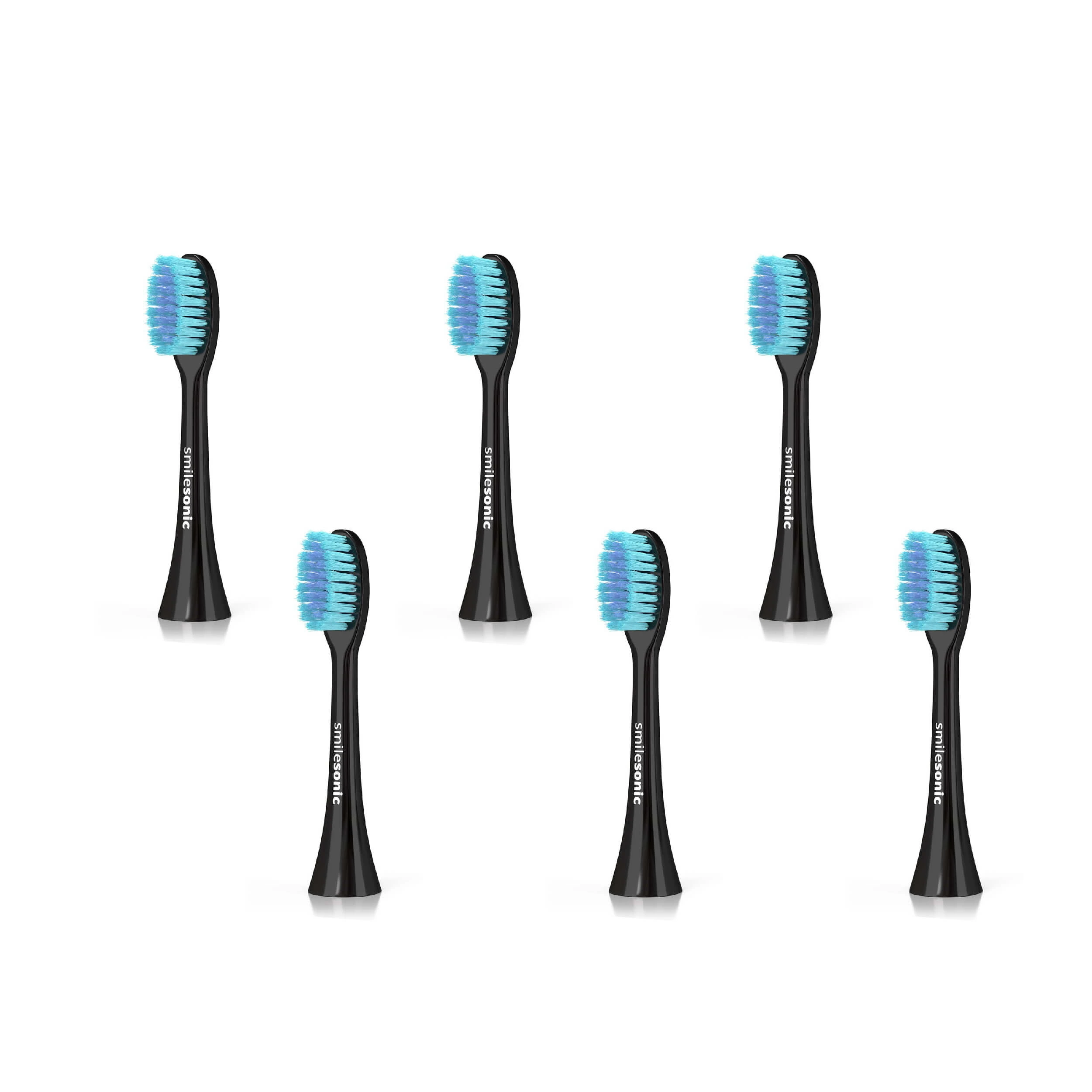 sensi_6x Końcówki Smilesonic SensiTouch 6 szt. - do zębów wrażliwych - UP / EX / GO - kolor czarny